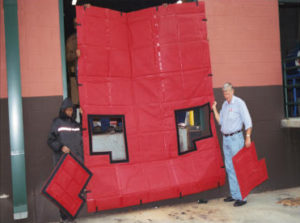Microwave absorbing truck cover